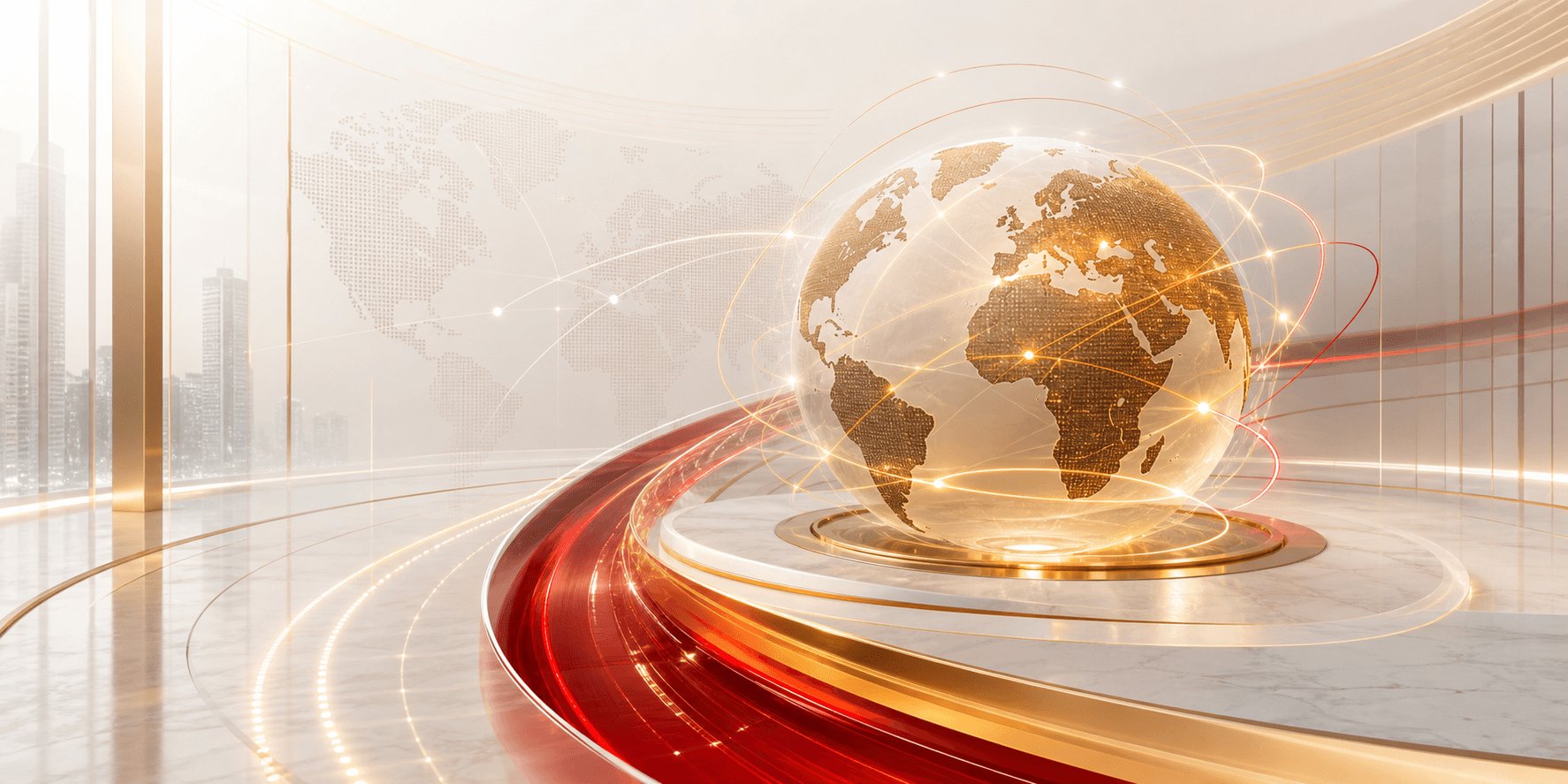 Abstract global enterprise network visual